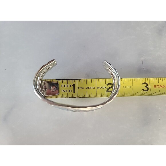 Alpaca Mexico Abalone Shell Beach Scene Cuff Bracelet Vintage - Picture 9 of 10